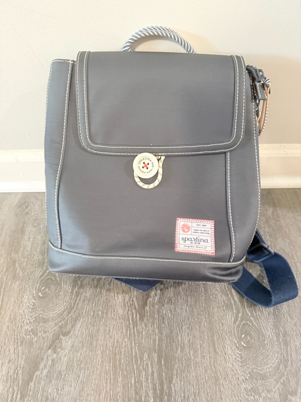 Spartina 449 Navy Backpack with Rope Top Handle